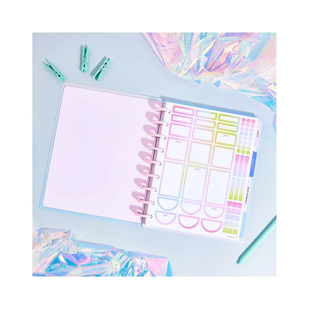 Academic Planners|The Happy Planner 2024-2025 Trust the Universe 7" x 9.25" Academic Weekly & Monthly Planner, Plastic Cover, Blue/Pink