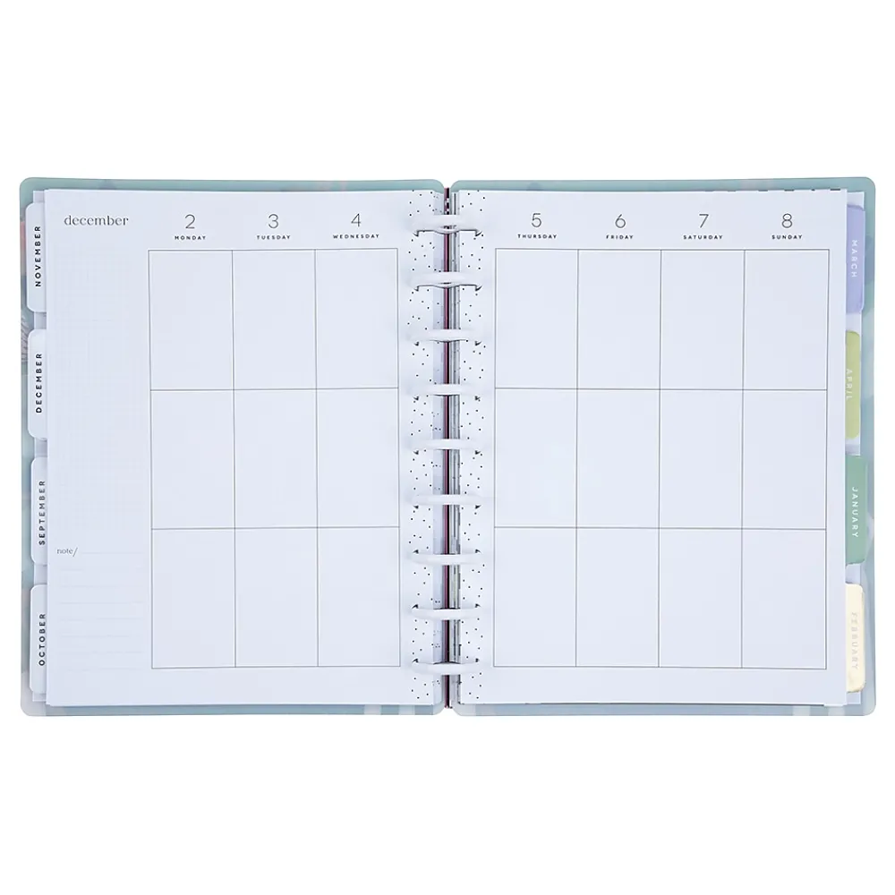 Academic Planners|The Happy Planner 2024-2025 Vivid Blooms 7" x 9.25" Academic Weekly & Monthly Planner, Plastic Cover, Multicolor (PPCD12-478)