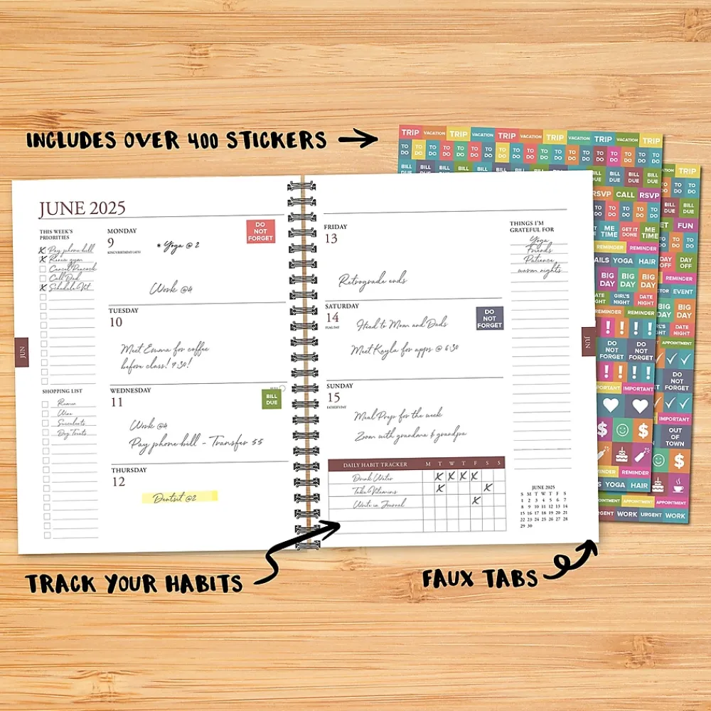 2025 Planners|Willow Creek 2025 8.5" x 11" Weekly & Monthly Planner Cover, Peony (47385)