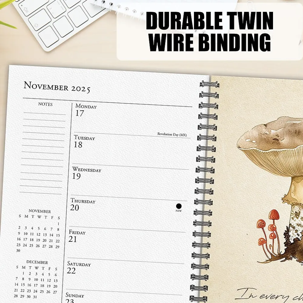 2025 Planners|Willow Creek 2025 Art of the Mushroom 6.5" x 8.5" Weekly & Monthly Planner (47231)