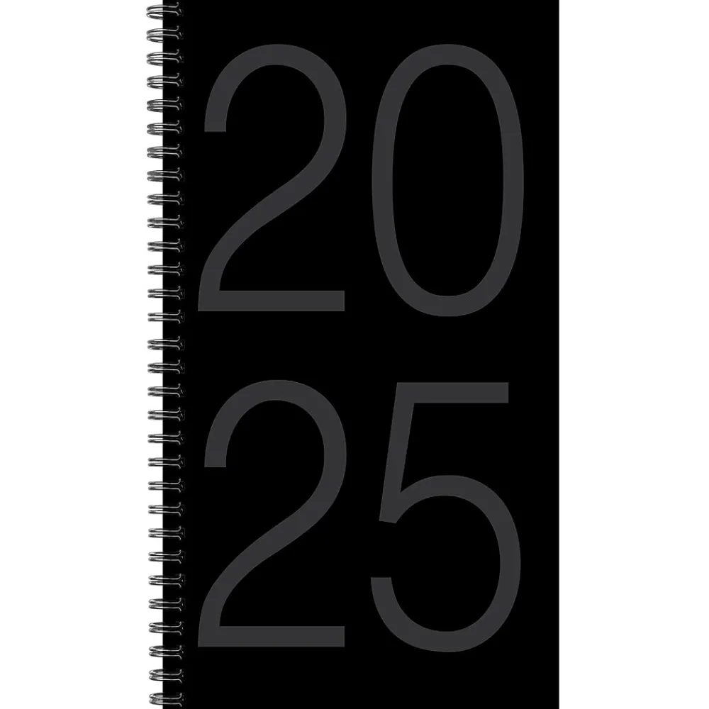2025 Planners|Willow Creek 2025 Black 3.5" x 6.5" Weekly Planner (48535)