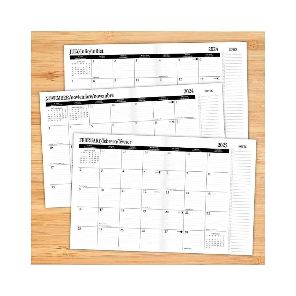 Academic Planners|Willow Creek 2024-2025 Blue Bell Floral 7.5" x 9.5" Academic Monthly Planner, Paper Cover, Yellow/Blue (47620)