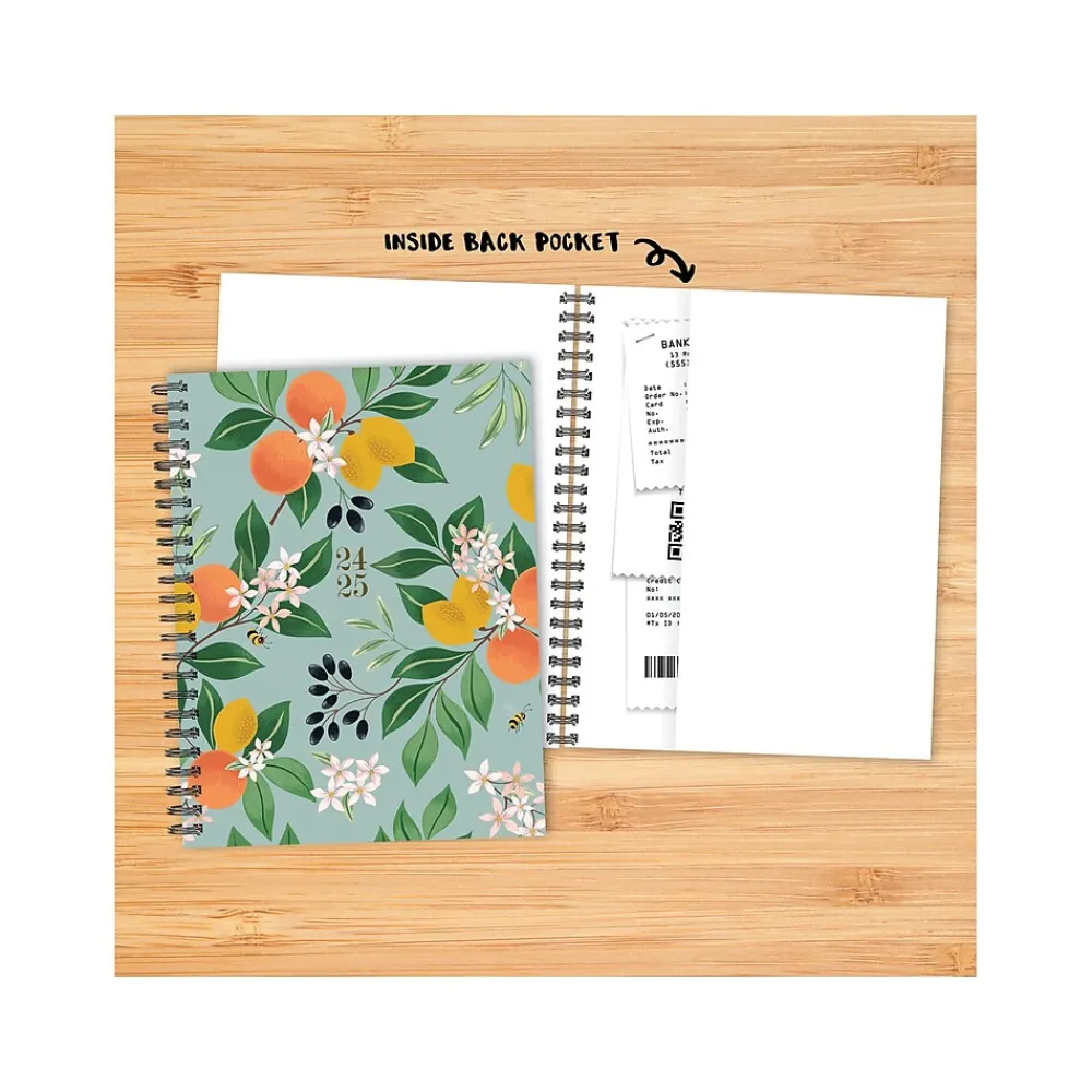 Academic Planners|Willow Creek 2024-2025 Botanical Fruit 6.5" x 8.5" Academic Weekly & Monthly Planner, Softcover, Multicolor (46227)
