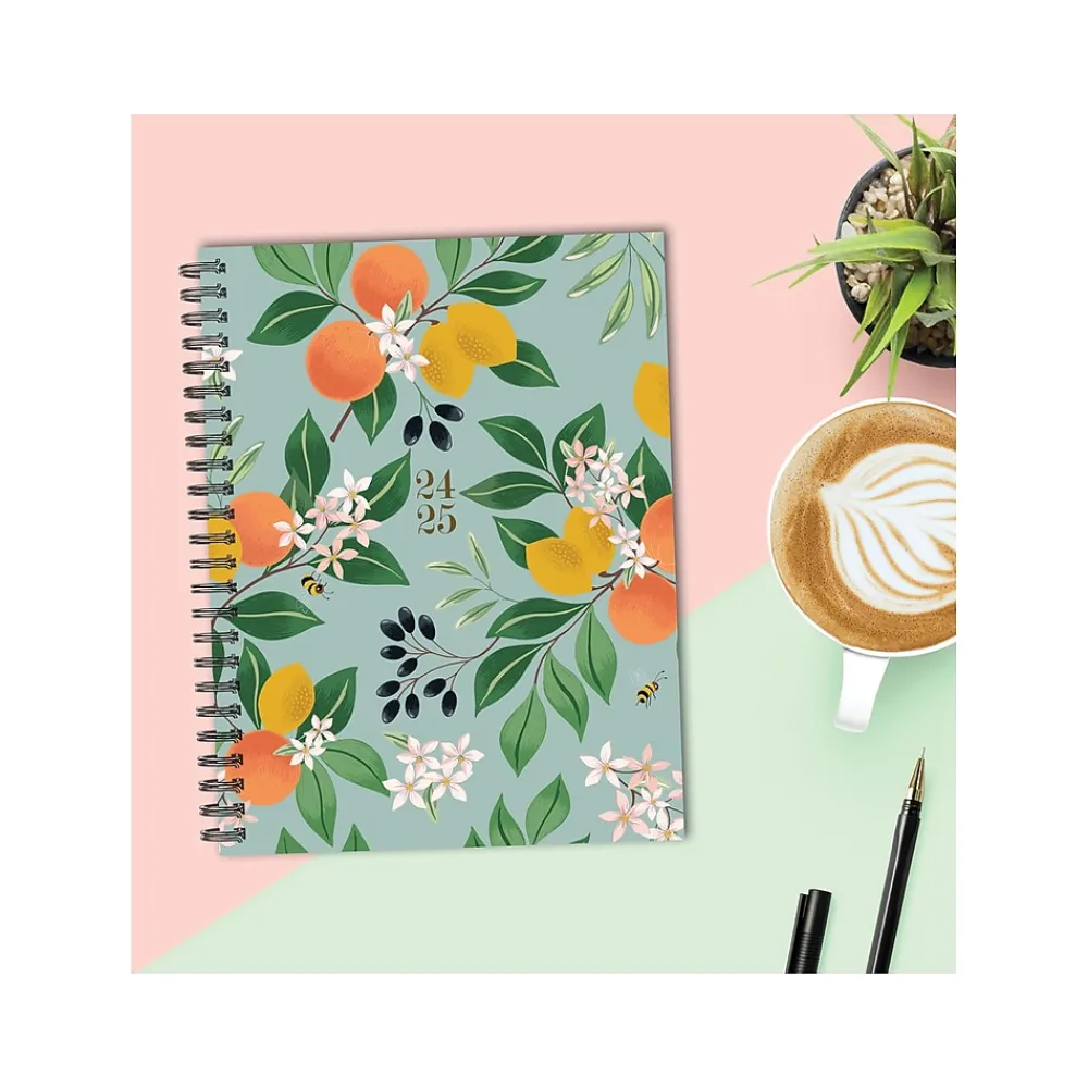 Academic Planners|Willow Creek 2024-2025 Botanical Fruit 6.5" x 8.5" Academic Weekly & Monthly Planner, Softcover, Multicolor (46227)