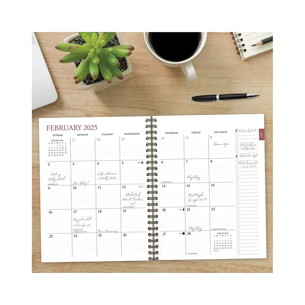 Academic Planners|Willow Creek 2024-2025 Celestial Magic 8.5" x 11" Academic Weekly & Monthly Planner, Paper Cover, Black/Gold (48139)