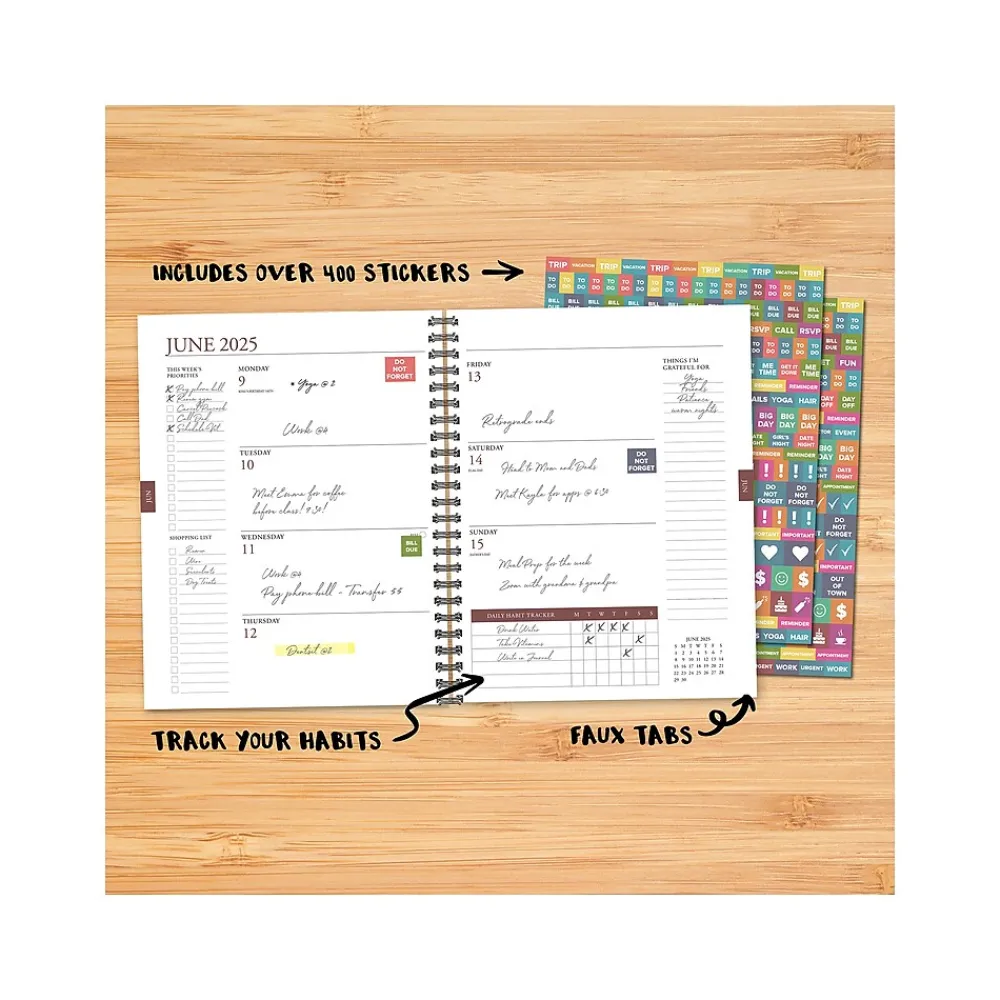 2025 Planners|Willow Creek 2025 Citrus Grove 6.5" x 8.5" Weekly & Monthly Planner, Paper Cover, Multicolor (48672X)