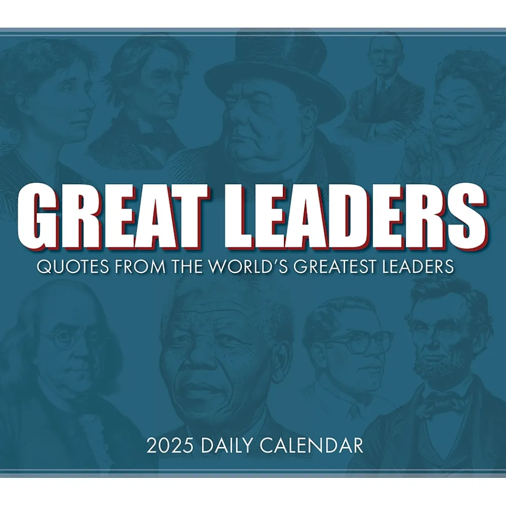2025 Calendars|Willow Creek 2025 Great Leaders, Greatest Quotes 6.2" x 5.4" Daily Calendar (46708)