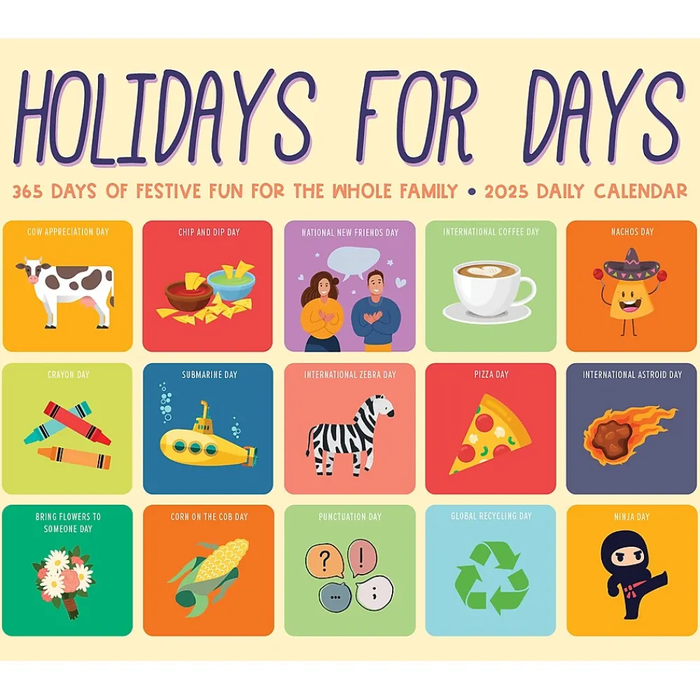 2025 Calendars|Willow Creek 2025 Holidays for Days 6.2" x 5.4" Day-to-Day Calendar (40874)