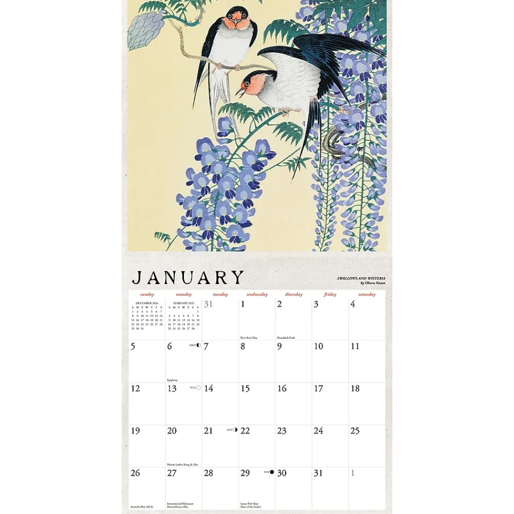 2025 Calendars|Willow Creek 2025 Japanese Woodblocks 12" x 12" Monthly Wall Calendar (43578)