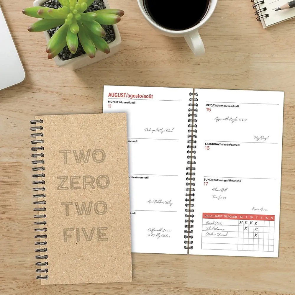 2025 Planners|Willow Creek 2025 Kraft Year 3.5" x 6.5" Weekly Planner Cover (48740)