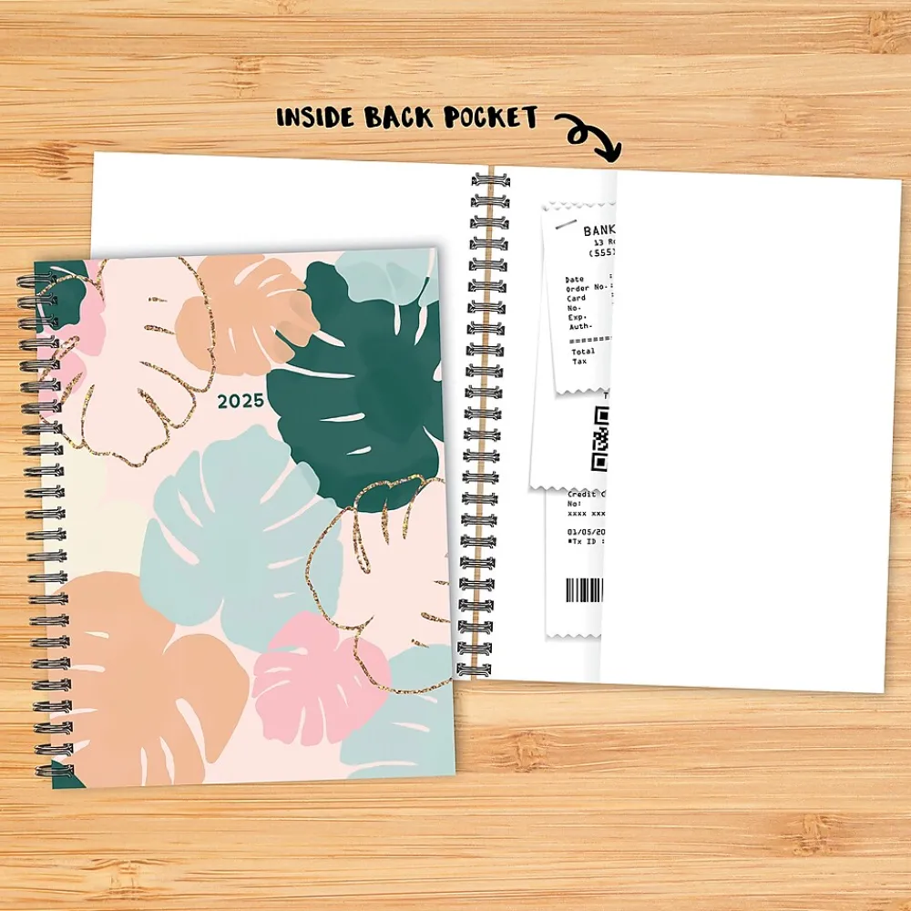 2025 Planners|Willow Creek 2025 Monstera Earth Hue 6.5" x 8.5" Weekly Planner (48856)