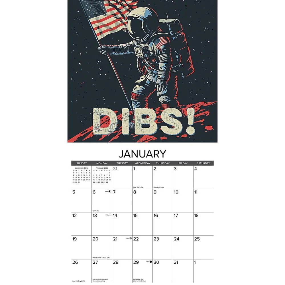 2025 Calendars|Willow Creek 2025 My Favorite Color is 'Merica 12" x 12" Monthly Wall Calendar (44087)
