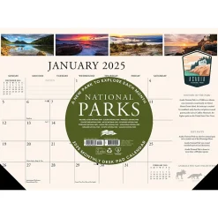 2025 Calendars|Willow Creek 2025 National Parks 17" x 12" Small Monthly Deskpad (47835)