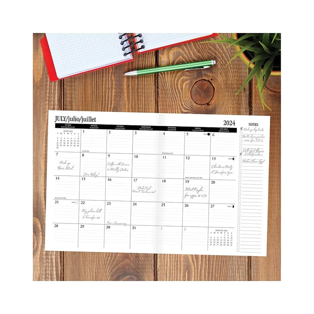 Academic Planners|Willow Creek 2024-2026 One-Step Stripe 7.5" x 9.5" Academic Monthly Planner, Paper Cover, Multicolor (47637)