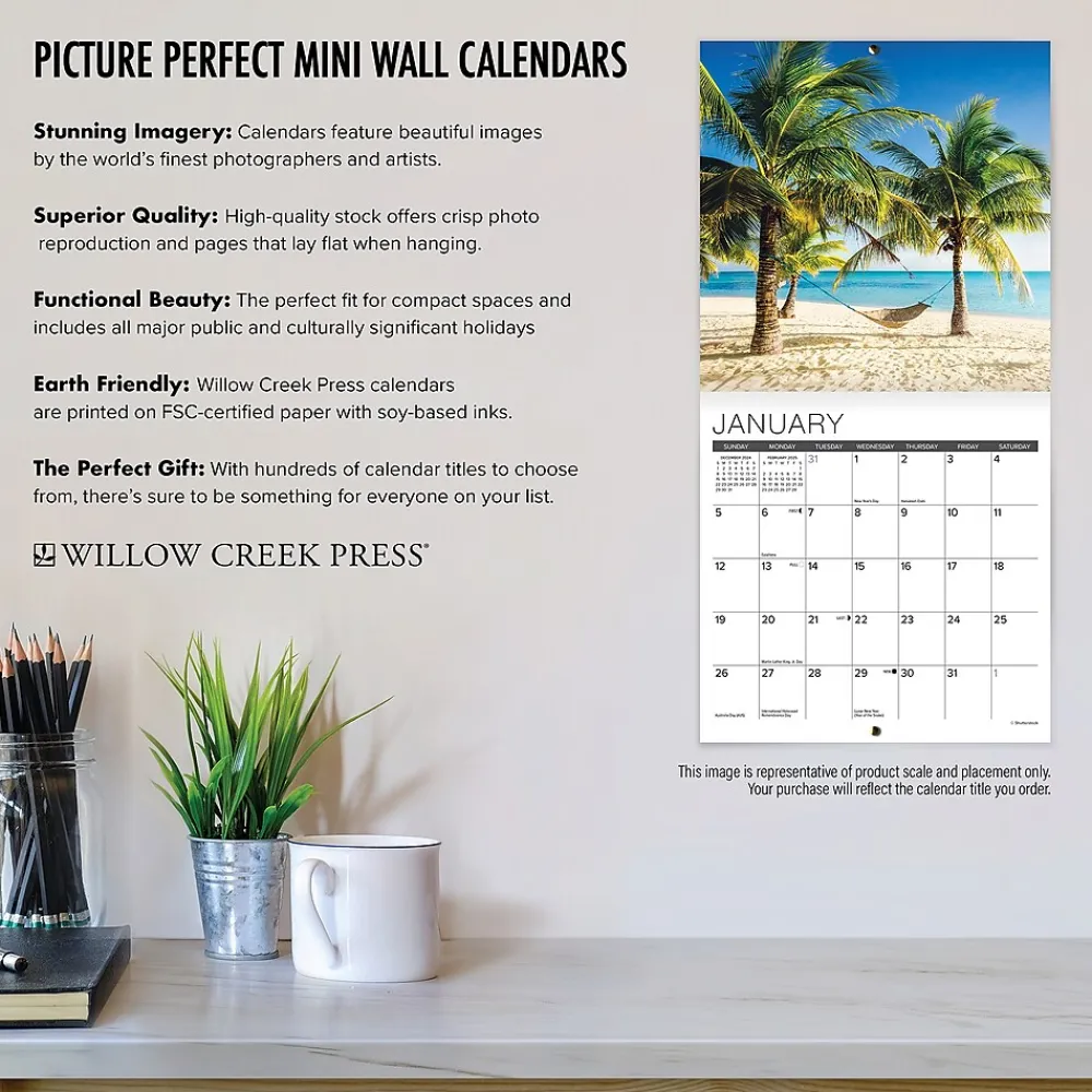 2025 Calendars|Willow Creek 2025 What Dogs Teach Us 7" x 7" Monthly Wall Calendar (46029)
