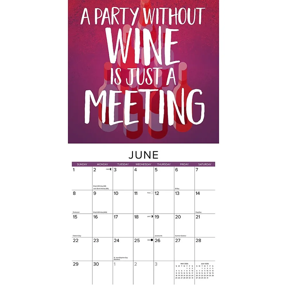 2025 Calendars|Willow Creek 2025 Wine? Not 12" x 12" Monthly Wall Calendar (45497)