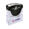 Stamps & Stamp Pads|Accu-Stamp 2 Two-Color Pre-Inked Stamp, "SCANNED", Blue and Red Inks (035606)