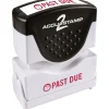 Stamps & Stamp Pads|Accu-Stamp 2 One-Color Pre-Inked Shutter Message Stamp, PAST DUE, 1/2" x 1-5/8" Impression, Red Ink (035571)