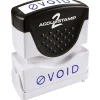 Stamps & Stamp Pads|Accu-Stamp 2 One-Color Pre-Inked Shutter Message Stamp, VOID, 1/2" x 1-5/8" Impression, Blue Ink (035584)