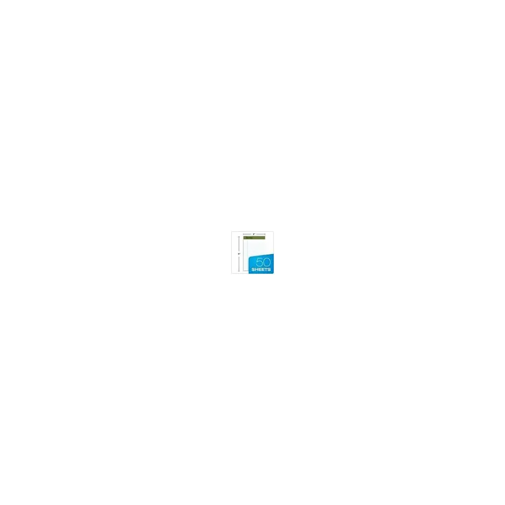 Notepads|Ampad Earthwise 100% Recycled Ruled Pad, 5x8", Jr. Legal Ruling, White, 50 Sheets/Pad, 12 Pads/Pack (20152)