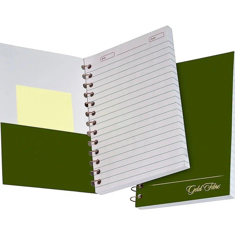 Subject Notebooks|Ampad Gold Fibre Subject Notebooks, 5" x 7", College Ruled, 100 Sheets, Green (20-801R)