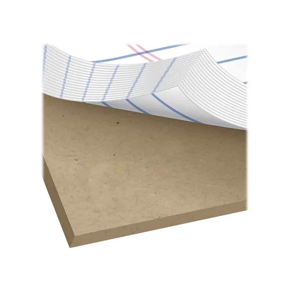 Notepads|Ampad Notepads, 5" x 8", College, White, 50 Sheets/Pad, 12 Pads/Pack (TOP20-304)
