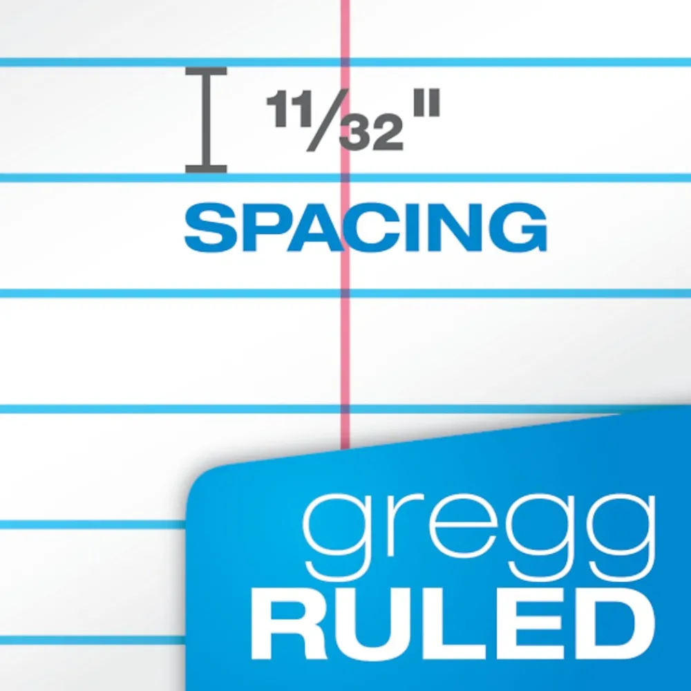 Notepads|Ampad Steno Pad, 6" x 9", Gregg, White, 60 Sheets/Pad (TOP 25-470)