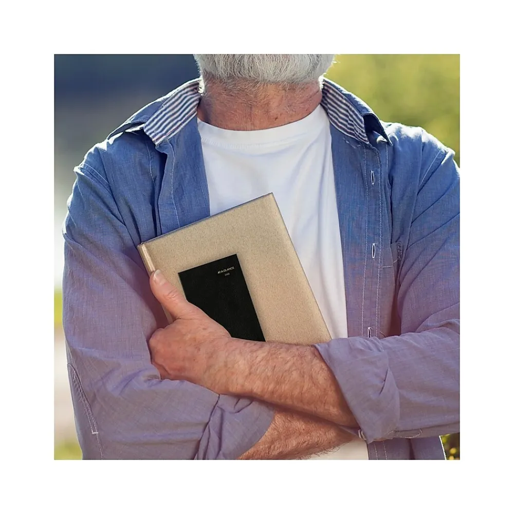Journals|AT-A-GLANCE Fine Diary Pocket Hardcover 2025 Weekly and Monthly Diary, 2.75" x 4.25", Ruled, Black (72-01-05-25)