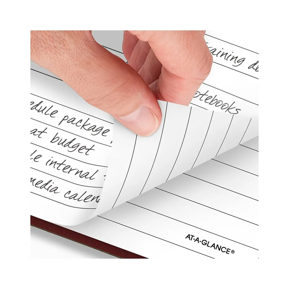 Journals|AT-A-GLANCE Standard Hardcover 2025 Daily Diary, 5.75" x 8.25", Wide-Ruled, Red (SD387-13-25)