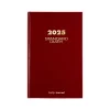 Journals|AT-A-GLANCE Standard Hardcover 2025 Daily Diary, 7.75" x 12", Ruled, Red (SD377-13-25)