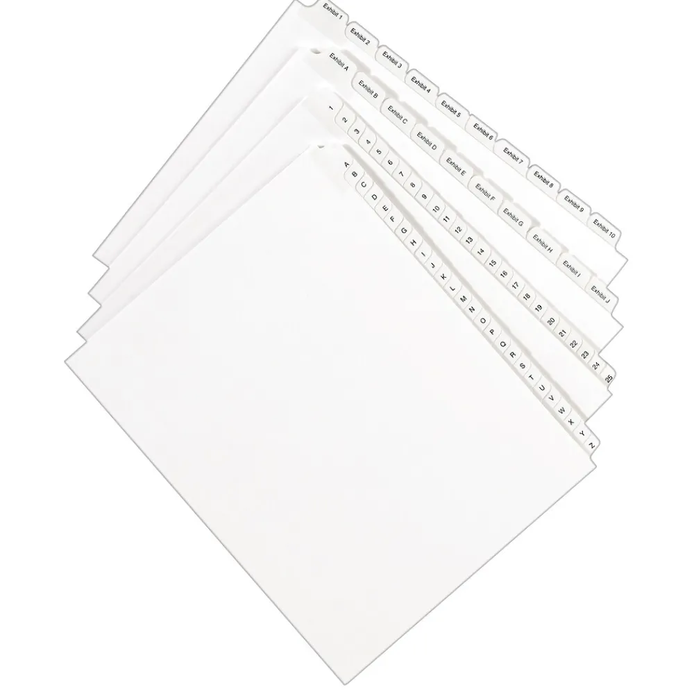 Dividers|Avery Allstate Pre-Printed 126-150 Paper Divider, White, Set (01706)