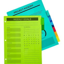 Dividers|Avery Big Tab Insertable Plastic Dividers, 8 Tabs, Multicolor, 24 Sets/Carton (11903)