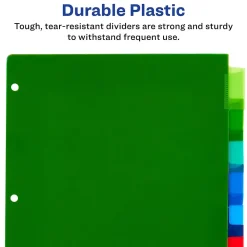 Dividers|Avery Big Tab Insertable Plastic Divider, 8 Tabs, Multicolor, 1 Set (11901)
