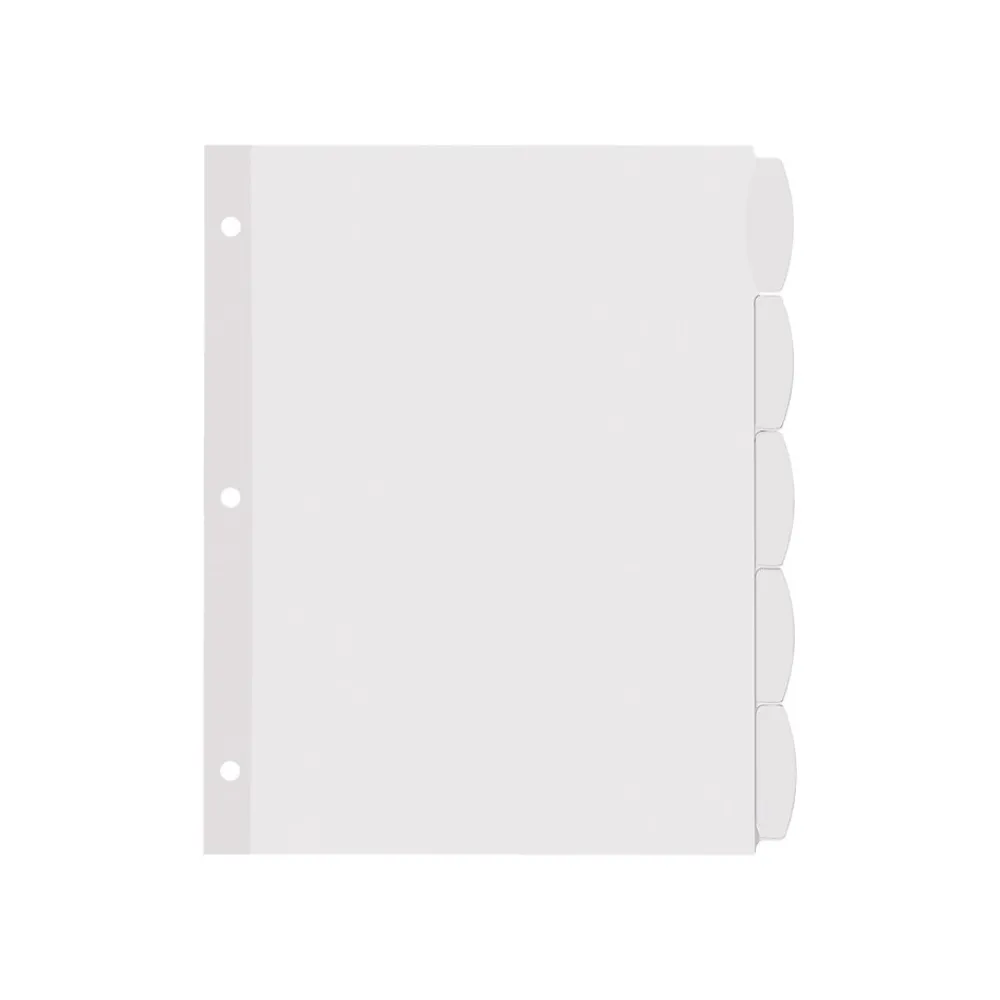 Dividers|Avery Big Tab Printable Paper Dividers with White Labels, 5 Tabs, 4 Sets/Pack (11432)