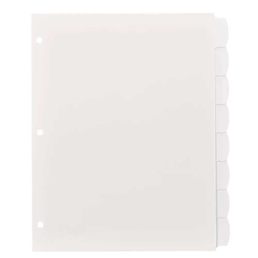 Dividers|Avery Big Tab Write & Erase Plastic Dividers, 8 Tabs, White (16371)