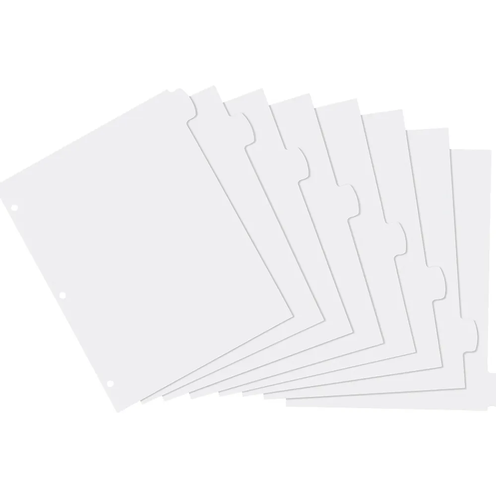 Dividers|Avery Big Tab Write & Erase Plastic Dividers, 8 Tabs, White (16371)