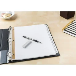 Dividers|Avery Big Tab Write & Erase Paper Divider, 8 Tabs, White/Gold Reinforced, 1 Set (23078)