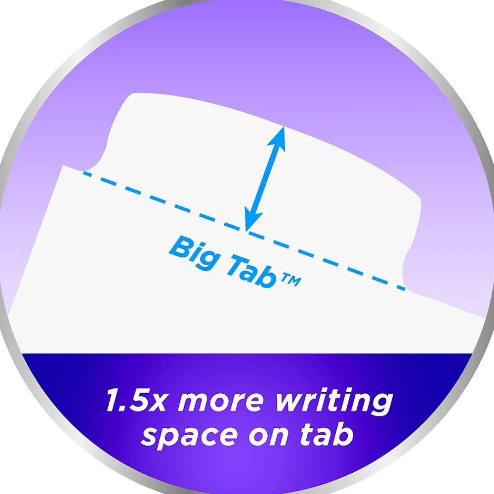 Dividers|Avery Big Tab Write & Erase Plastic Divider, 8 Tabs, Multicolor, 1 Set (16130)
