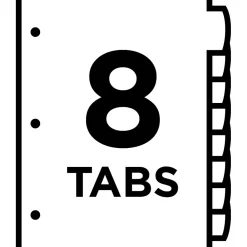 Dividers|Avery Big Tab Write & Erase Plastic Divider, 8 Tabs, Multicolor, 1 Set (16130)