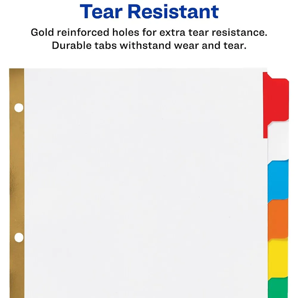 Dividers|Avery Big Tab Write & Erase Paper Divider, 8 Tabs, Multicolor, 1 Set (23079)