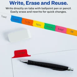 Dividers|Avery Big Tab Write & Erase Paper Dividers, 5 Tabs, Multicolor, Gold Reinforced (23076)