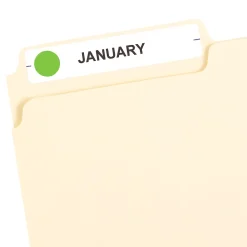 Labels|Avery Color-Coding Labels, 1/2 " Dia, Neon Green, Non-Printable, 840 Labels/Pack (5052)