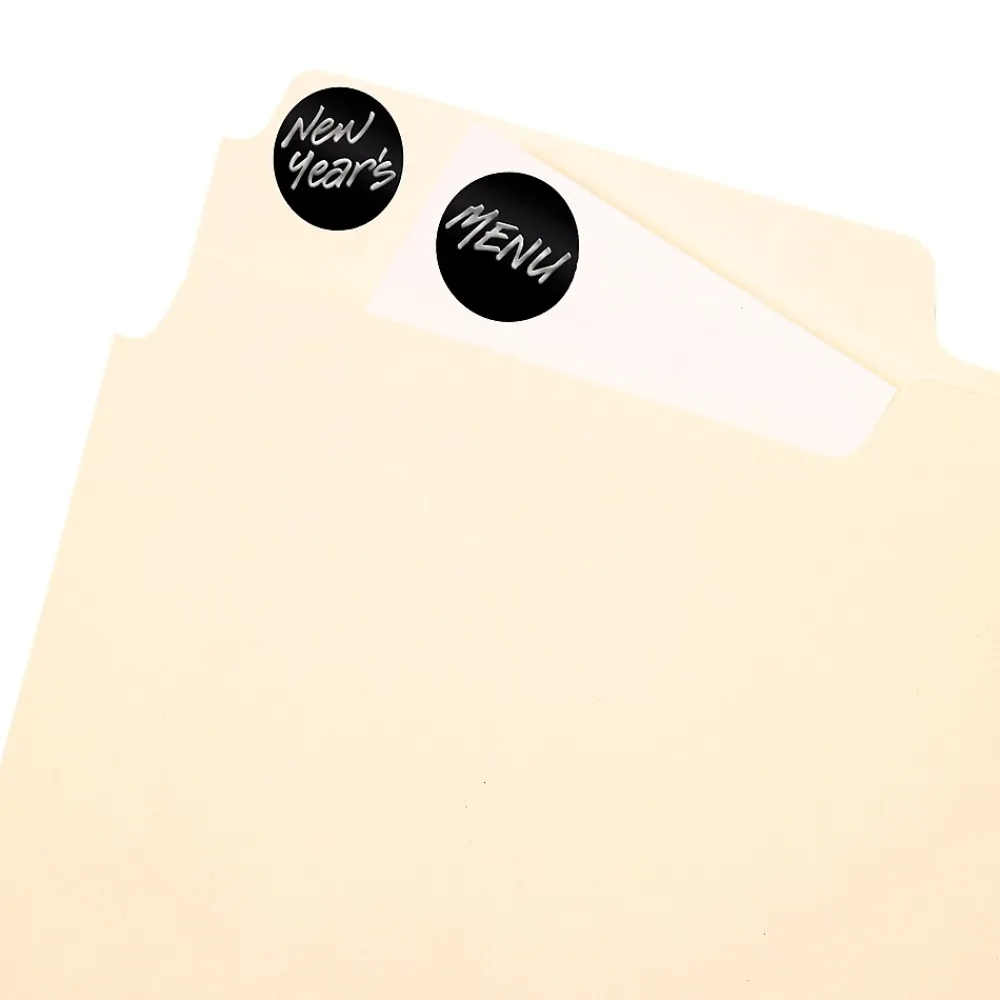 Labels|Avery Color-Coding Labels on 4" x 6" Sheets, 3/4" Dia, Black, Non-Printable, 1,008 Labels/Pack (5459)