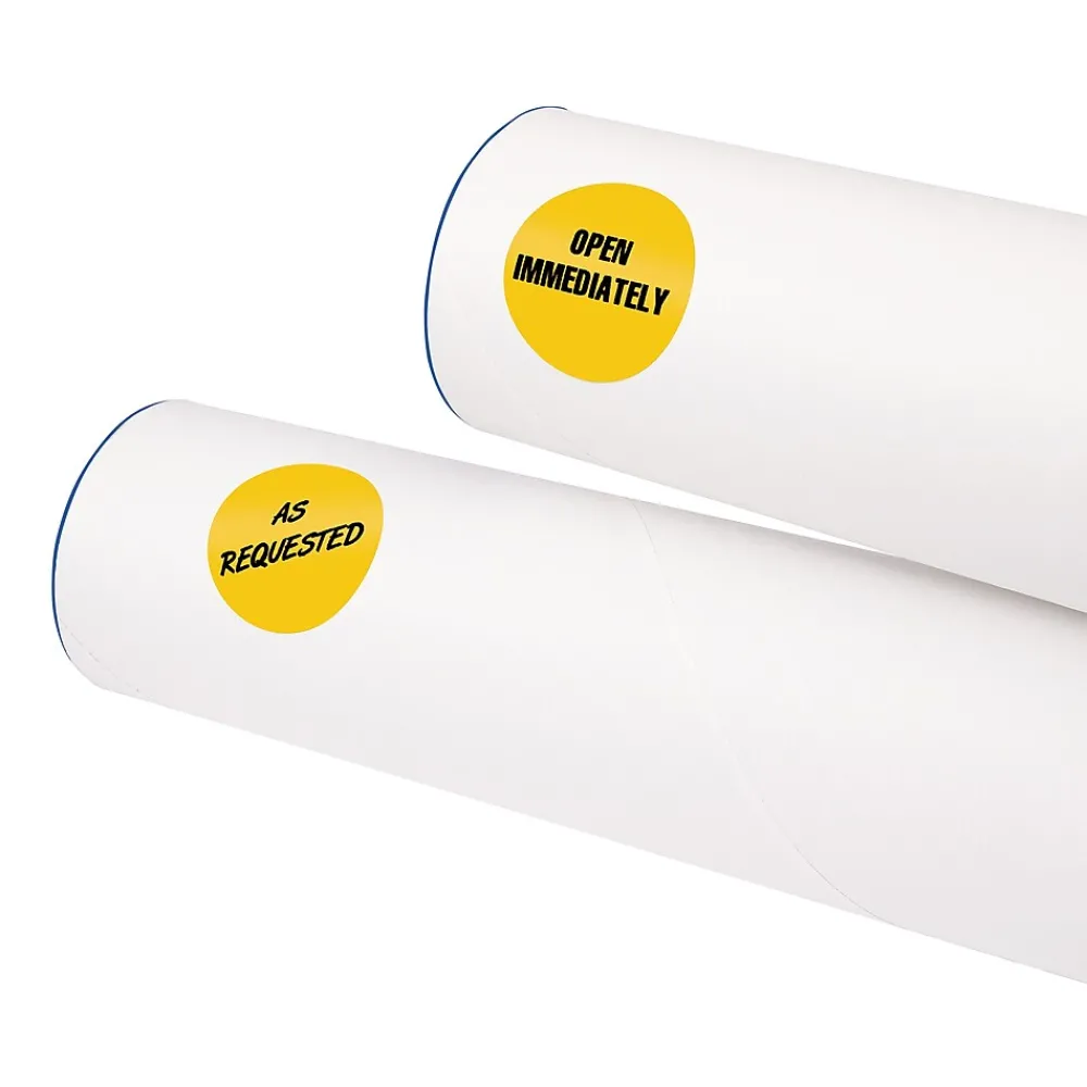 Labels|Avery Easy Peel Laser Color Coding Labels, 1 1/4" Dia, Neon Orange, 8 Labels/Sheet, 50 Sheets/Pack (5476)