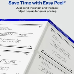 Labels|Avery Easy Peel Laser Shipping Labels, 2