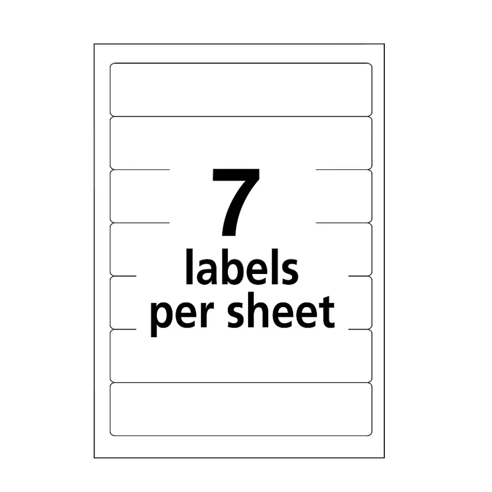 Labels|Avery Easy Peel Laser/Inkjet File Folder Labels, 2/3" x 3-7/16", , 252 Labels/Pack (5202) White