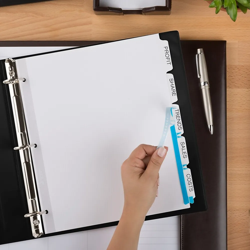 Dividers|Avery Index Maker Extra-Wide Paper Dividers with Print & Apply Label Sheets, 5 Tabs, White (11438)