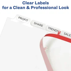 Dividers|Avery Index Maker Extra-Wide Paper Dividers with Print & Apply Label Sheets, 8 Tabs, White (AVE11439)