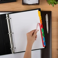 Dividers|Avery Index Maker Paper Dividers with Print & Apply Label Sheets, 8 Tabs, Multicolor, 5 Sets/Pack (11419)