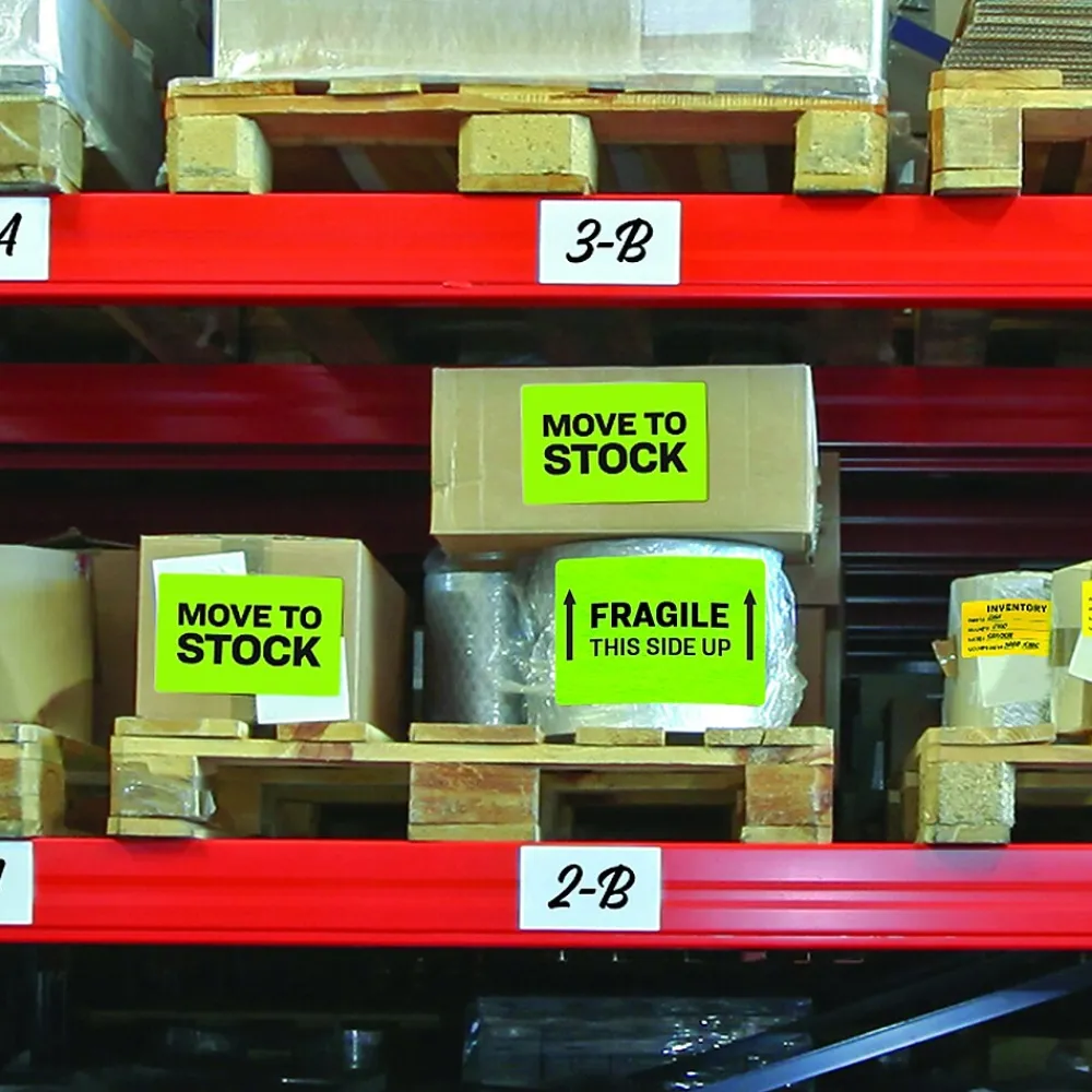 Labels|Avery Laser Shipping Labels, 8-1/2" x 11", Neon Green, 100 Labels/Box (5940)